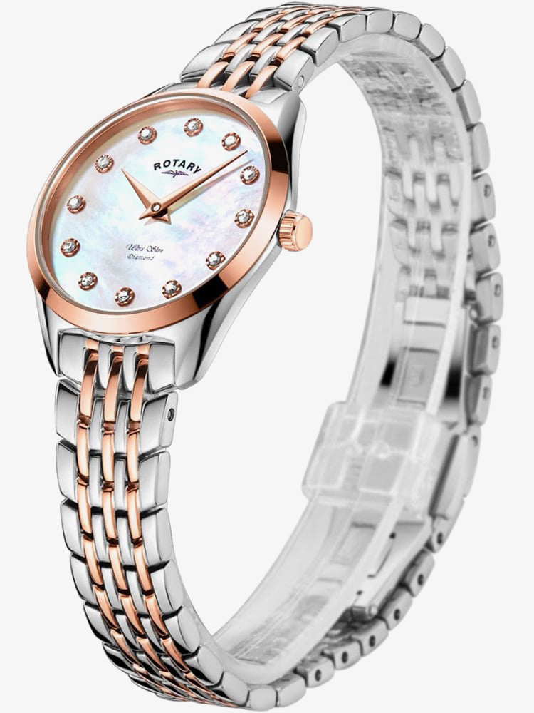 Rotary Ladies Ultra Slim Two Tone Bracelet Watch LB08012/41/D