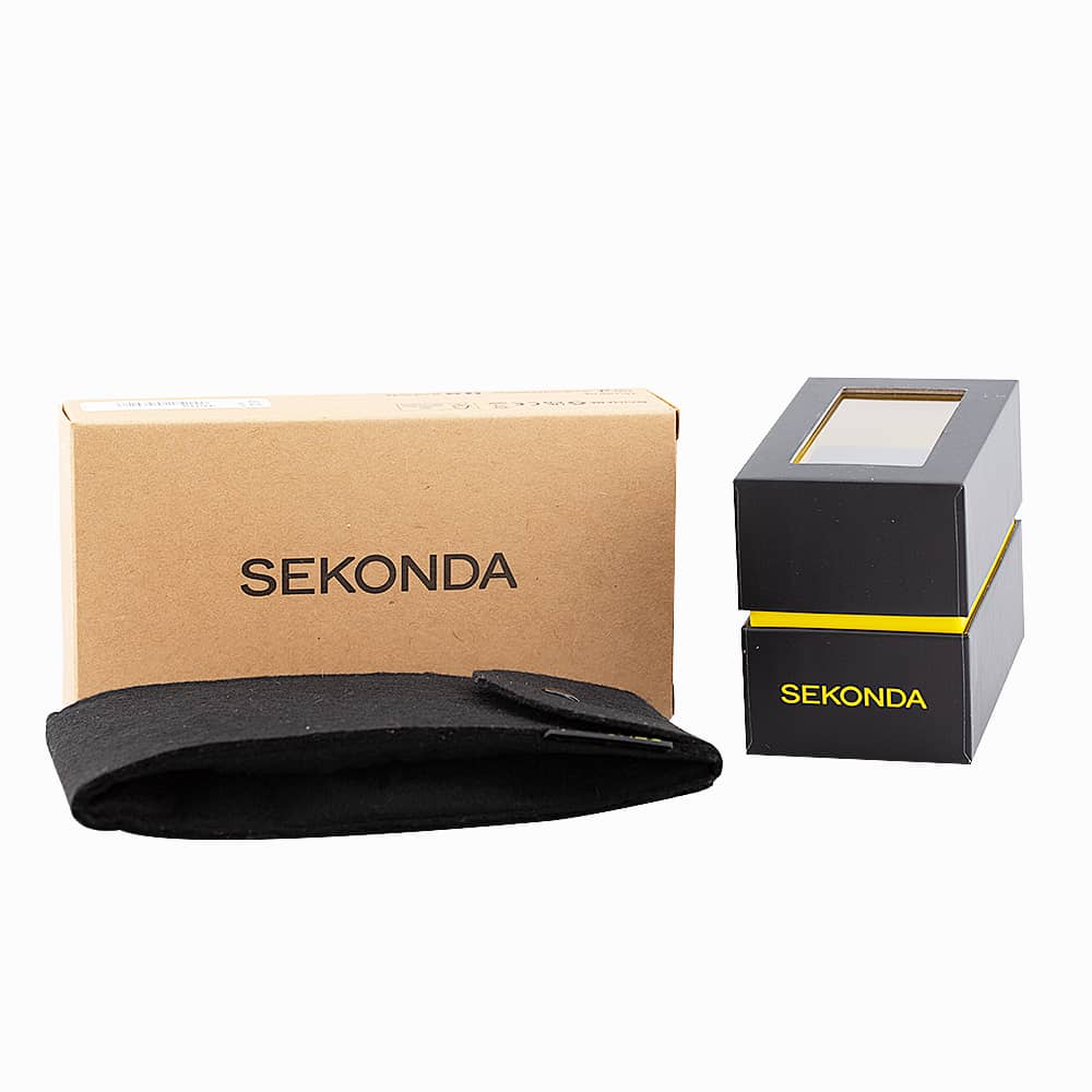 Sekonda Easy Reader Gold & Black Leather Strap Watch 1854