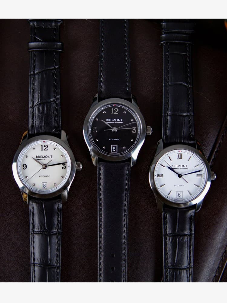 Bremont SOLO-34 AJ White Dial Black Strap Watch SOLO-34 AJ/WH
