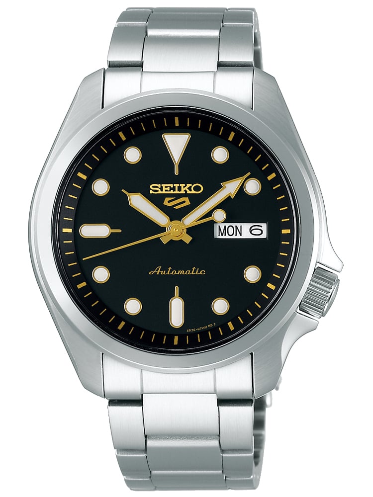 Seiko 5 Sports Black Dial Bracelet Watch