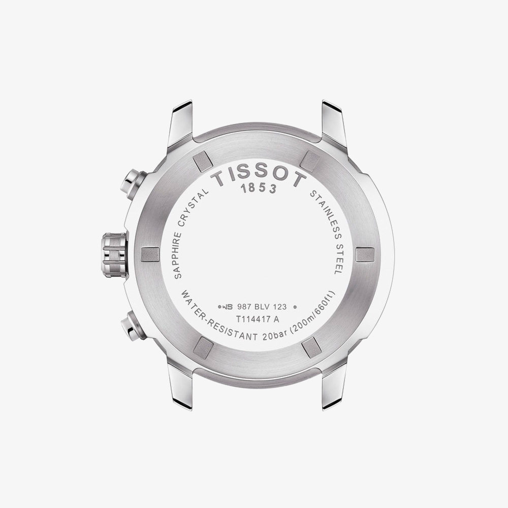 Tissot PRC 200 Stainless Steel Black Chronograph Watch T114.417.17.057.00