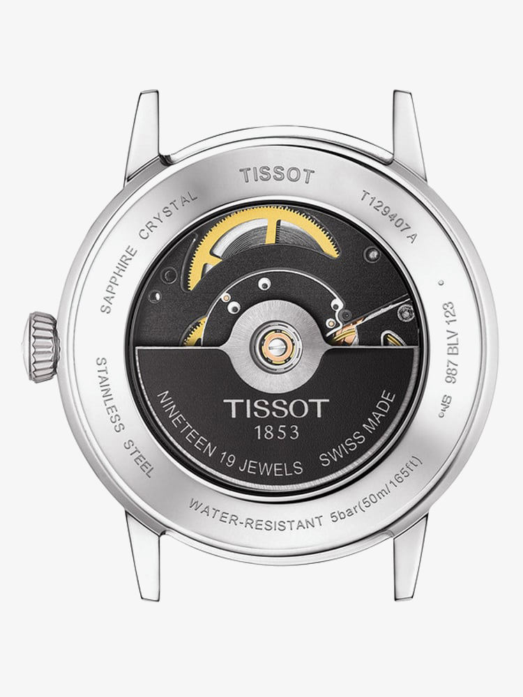 Tissot Mens T-Classic Dream Swissmatic Automatic Black Leather Strap Watch T129.407.16.051.00