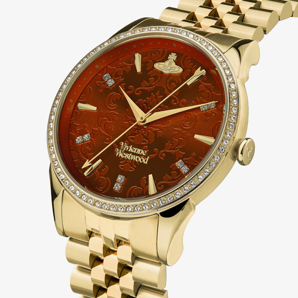 Vivienne Westwood Ladies Wallace Gold Bracelet Watch VV208RDGD