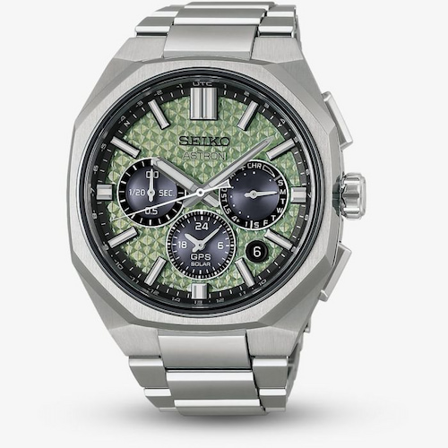 Seiko
Seiko Mens Astron GPS Solar 2026 Limited Edition Crystal Green Dial Bracelet Watch