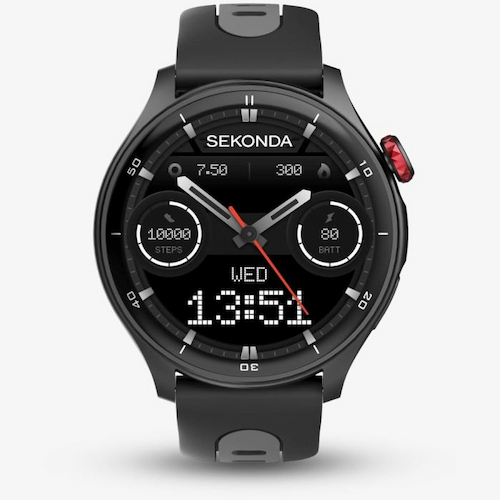 Sekonda Mens Active Pro Hybrid Black Smartwatch