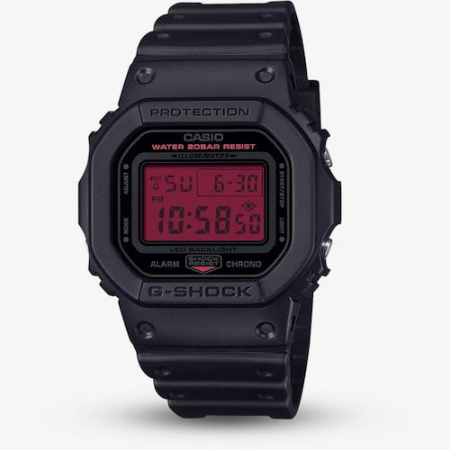 Casio Mens G-Shock Black & Red Digital Watch