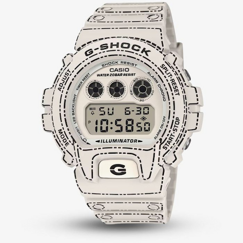 Casio G-Shock Origami White Digital Watch DW-6900RGM-5ER