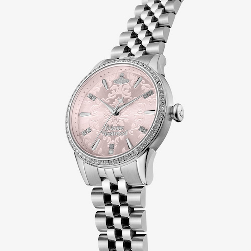 Vivienne Westwood Ladies Little Wallace Pink Patterned Dial Watch