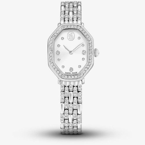Swarovski Dextera Octagon White Crystal Bracelet Watch 5698690