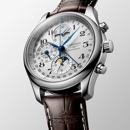 Longines Master Chrono Moonphase Brown Strap Watch L2.773.4.78.3