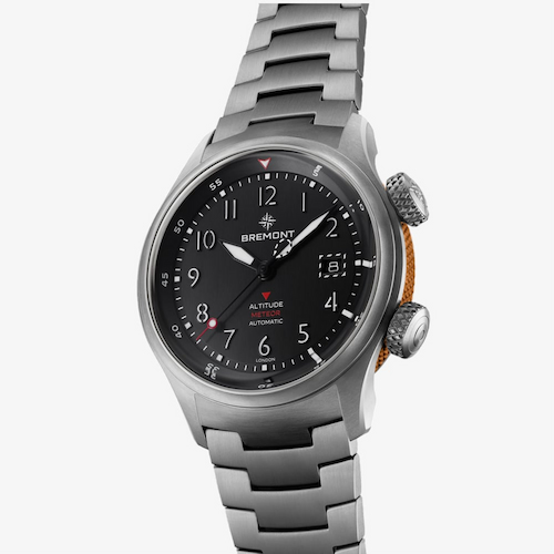 Bremont Mens Altitude MB Meteor Orange Barrel Black Dial Watch