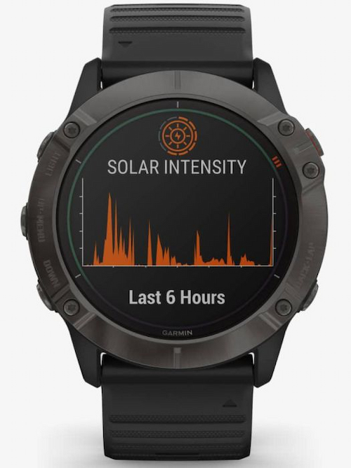Garmin Unisex Fenix 6X Pro Solar Edition Black Rubber Strap Watch