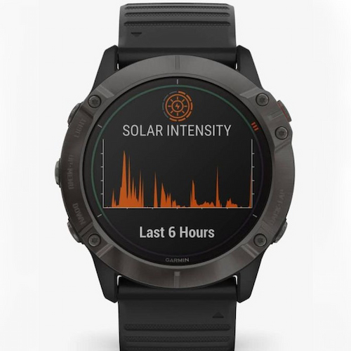 Garmin Unisex Fenix 6X Pro Solar Edition Black Rubber Strap Watch