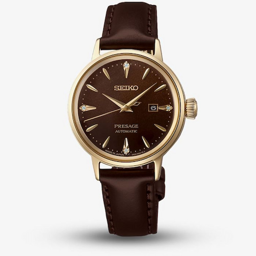 Seiko Ladies Presage Cocktail Time Jamaican Coffee Diamond Watch