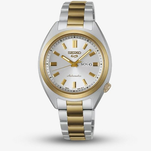 Seiko Ladies 5 Sports Hebitama SNXS Two Tone Bracelet Watch