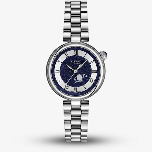 Tissot Ladies Desir Blue Moonphase Dial Stainless Steel Bracelet Watch