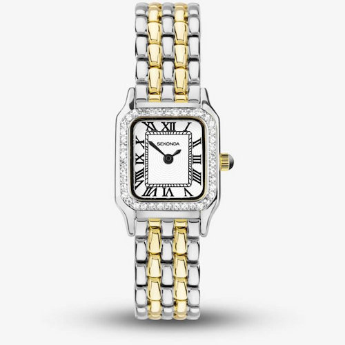 Sekonda Monica Two Colour Stone Set Watch