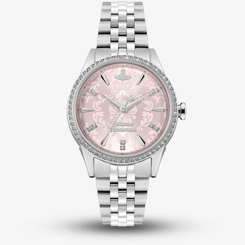 Vivienne Westwood Ladies Little Wallace Pink Patterned Dial Watch