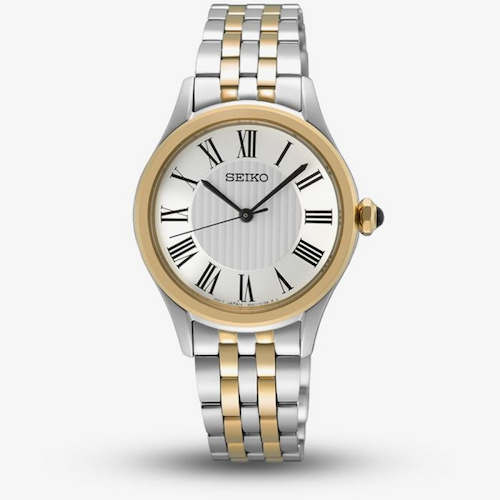 Seiko Ladies Caprice Two Tone White Dial Watch