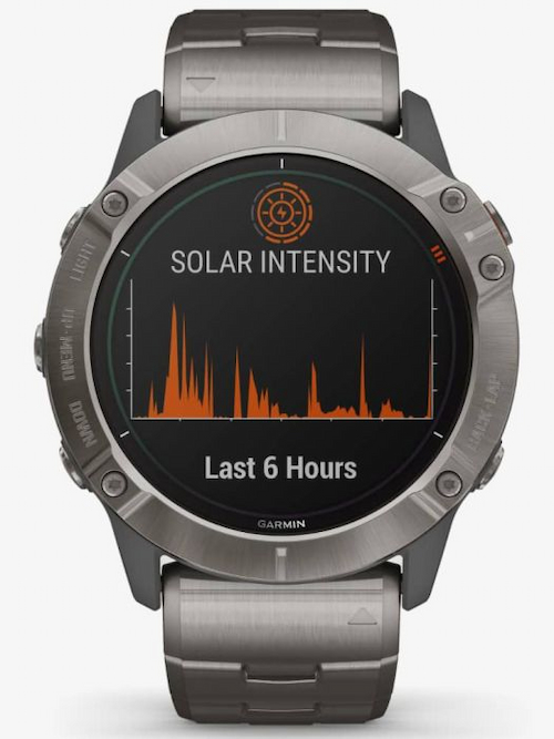 Garmin Unisex Fenix 6X Pro Solar Edition Black Rubber Strap Watch