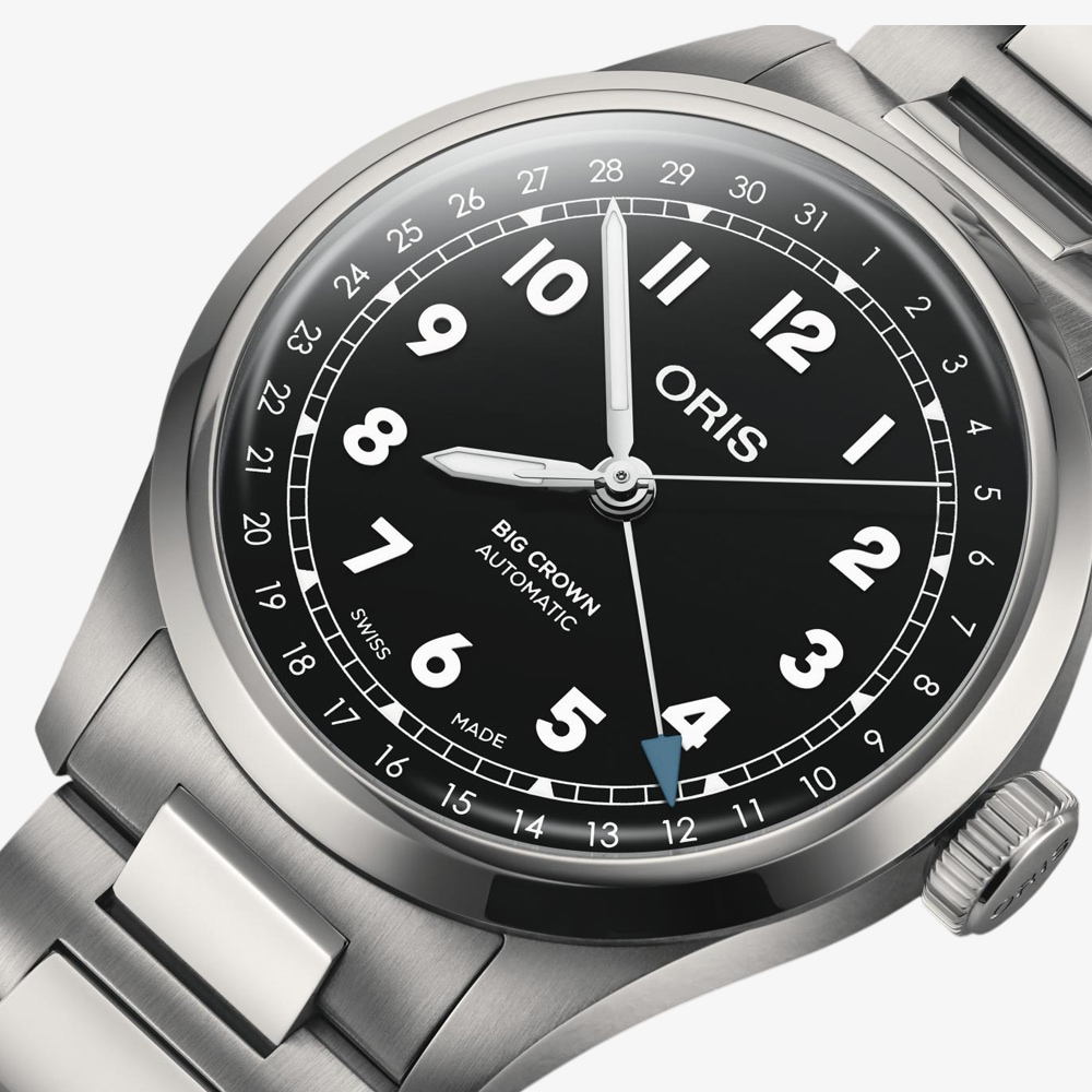 Oris Mens Big Crown Pointer Date Black Dial Watch
