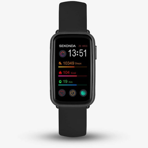 Sekonda Track Black Rubber Strap Smart Watch